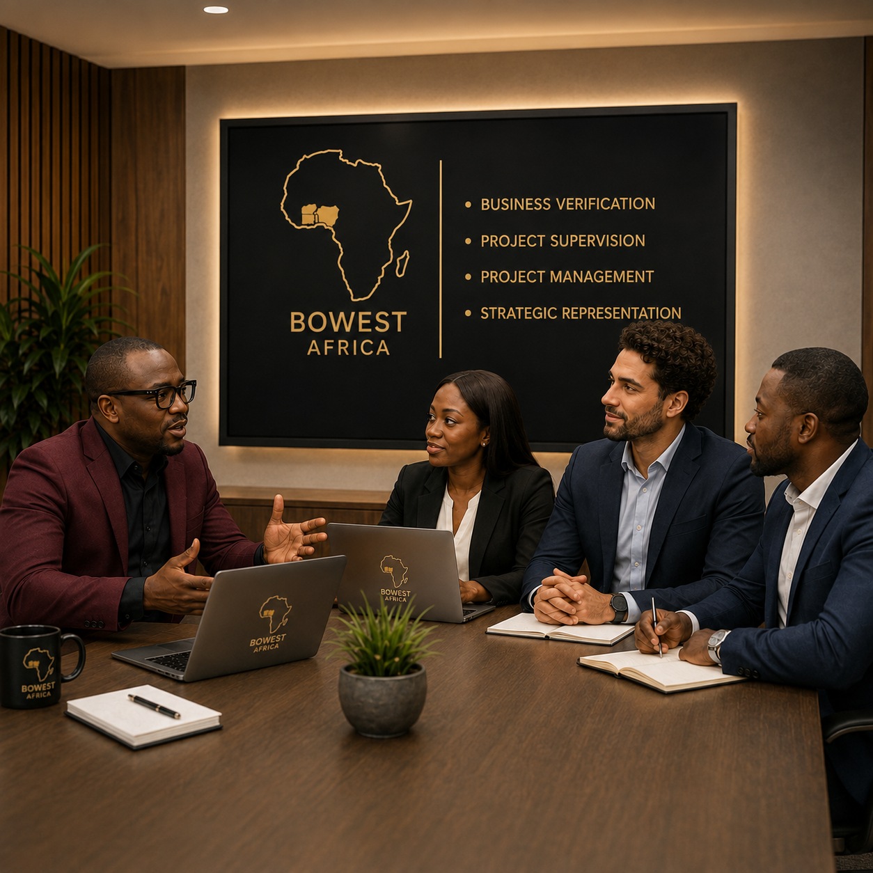 BOWestAfrica professional services — Business Verification, Project Supervision and Project Management.